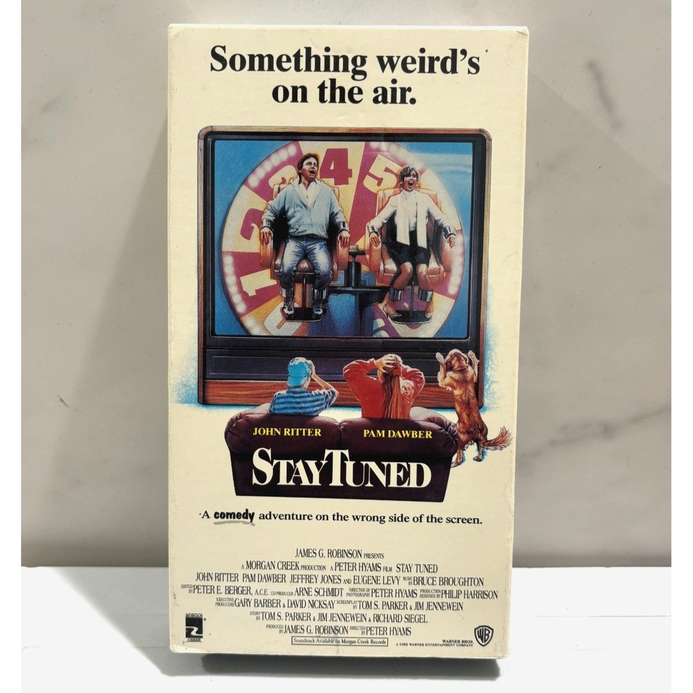 Warner Bros Stay Tuned VHS 1993 John Ritter Pam Dawber Comedy Blockbuster Rental